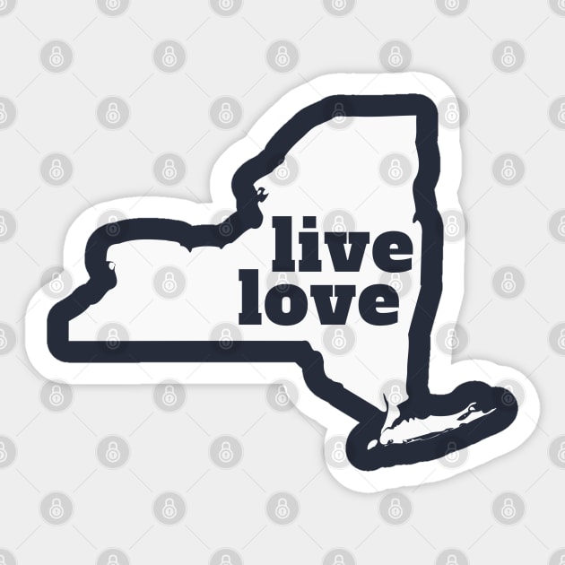 New York - Live Love New York Sticker by Yesteeyear